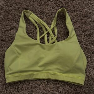 Lululemon neon green sports bra 6